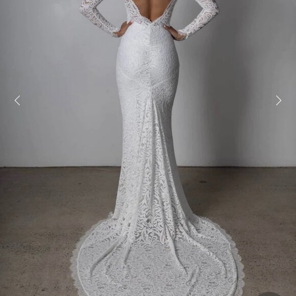 Grace Loves Lace Custom Wedding Gown & Veil SZ S-M NWOT - Picture 9 of 15